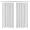 Draperii micro-satin cu bride, 140 x 175 cm, alb, 2 buc. 130359
