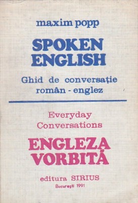 MAXIM POPP - GHID DE CONVERSATIE ROMAN - ENGLEZ. ENGLEZA VORBITA foto
