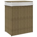 Cos de rufe cu capac, 46x33x60 cm, poliratan