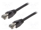 Patch cord S/FTP Cat 8.1 0,5m LSZH negru 26AWG LOGILINK