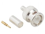 Conector BNC mufă tată drept 50&Omega; pentru cablu PTFE aurit