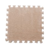 Set 10 piese covor tip puzzle, flippy, spuma eva, pufos, 30 x 30 x 1 cm, crem