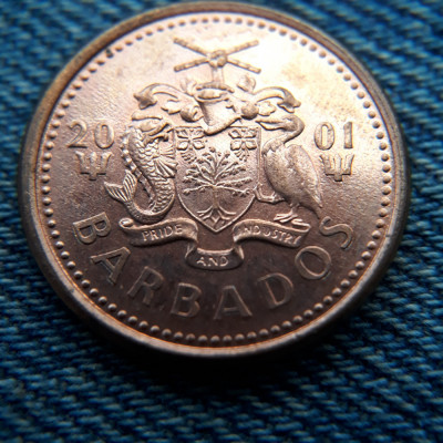 2n - 1 Cent 2001 Barbados foto