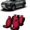Set huse scaune compatibile Dacia Duster 2010-2017 Piele + Textil (Compatibile cu sistem AIRBAG)