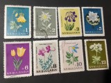 Bulgaria &ndash; Flora alpină, serie completă 8 timbre ștampilate &ndash; A40