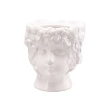 Cumpara ieftin Ghiveci flori dolomit alb 17,5 x 19 cm