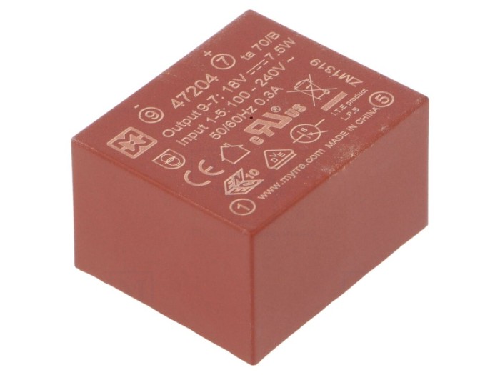 Convertor AC/DC 7.5W 18VDC