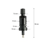 Valva roata tubeless neagra 58 mm, compatibila cu senzor TPMS-03