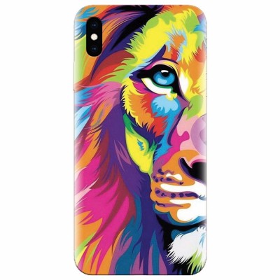 Husa silicon pentru Apple Iphone X, Colorfull Lion 002 foto