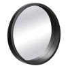Oglindă de Perete, Rotundă, Diametru 50cm, Culoare Negru Mat, Cadru Lat Plastic, Oem