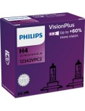 SET 2 BECURI FAR H4 60/55W 12V VISIONPLUS PHILIPS