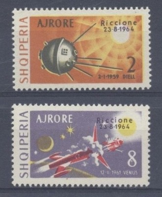 Albania 1964 Space overprints Mi.857-858 MNH AM.464 foto
