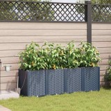 Cumpara ieftin Ghivece de Grădină 1 buc Gri 160 x 40 x 52 cm Plastic
