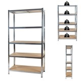 Raft metalic cu 5 polite, capacitate 175kg/polita, total 875 kg, cadru otel,