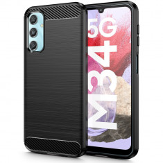 Husa Tech-Protect TPUcarbon pentru Samsung Galaxy M34 5G Negru