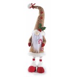 Figurina Mos Craciun textil multicolor II 12x9x49 cm