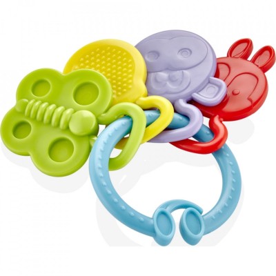 Jucarie dentitie rattle teether babyjem (culoare: bleu) foto