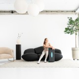 Banca aerobic HMS Premium AS007, alb/menta FitLine Training