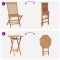 Set de gradina 5 buc. Maro Lemn Teak Solid - 9