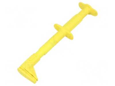 Clips de măsurare crocodil galben 4mm 5A 1kVDC foto
