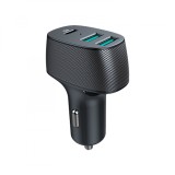 Incarcator auto 2x USB 3.0 si 1x USB Type-C 42W, Mega Drive