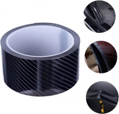 Banda protectie auto negru carbon pentru prag, usa, bara, bord Impermeabila tuning Auto, 5cm X 5m lungime foto