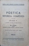 Poetica, Retorica, Compozitii, Clasa V - M. Carp (1939), Editia Autorilor Asociati, 480 pagini, Carte Veche
