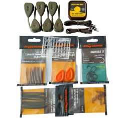 Cutie cu Accesorii Crap Orange Carp Inline 85, 61 Accesorii