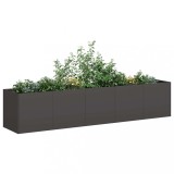 VidaXL Jardinier negru 200x40x40 cm Oțel laminat la rece