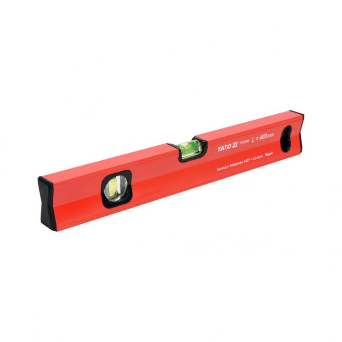Nivela de aluminiu magnetica 400mm, 2 bule Yato YT-30060