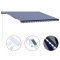 vidaXL Copertină retractabilă senzor v&acirc;nt &amp; LED albastru/alb 500x300cm