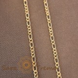 Cumpara ieftin Lantisor unisex clasic placat cu aur 18K, model 3-1-1-1