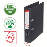 Biblioraft Esselte No.1 Power Recycled, Carton Cu Amprenta Co2 Neutra, A4, 50 Mm, Negru