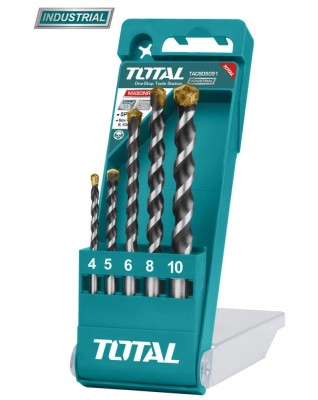 TOTAL - SET BURGHIE PENTRU BETON: 5 BUC (INDUSTRIAL) PowerTool TopQuality foto