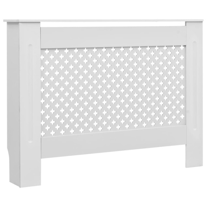 Masca pentru calorifer, MDF, 112x19x81,5 cm, alb