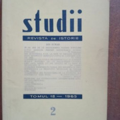 Studii revista de istorie 2 Tomul 18/1965- A. Otetea, Eugen Stanescu