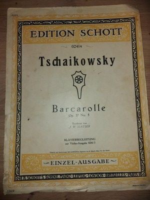 PARTITURA Tschaikowsky- Barcarolle foto