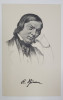 ROBERT SCHUMANN ( 1810 -1856 ) , COMPOZITOR SI PIANIST GERMANA , PORTRET SI SEMNATURA REPRODUSA A COMPOZITORULUI , CARTE POSTALA , INTERBELICA