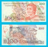 Brazilia (p#228) 100 Cruzeiros 1990 UNC &#039;Meireles&#039; serie: A 0100004981 A