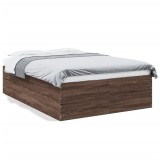 Cumpara ieftin Cadru de pat, stejar maro, 135x190 cm, lemn prelucrat