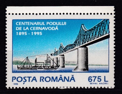 ROMANIA 1995 LP 1385 CENTENARUL PODULUI DE LA CERNAVODA MNH foto