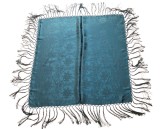 EȘARFĂ - BATIC VINTAGE DIN MĂTASE NATURALA CU MODEL &Icirc;N ȚESĂTURĂ