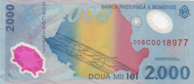 Rom&amp;acirc;nia - 2000 Lei 1999 (polimer) 008C0018977 foto