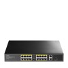 CUDY 16-Port 10/100M PoE+ Switch 2 Gigab