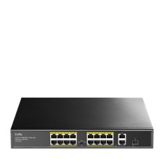 CUDY 16-Port 10/100M PoE+ Switch 2 Gigab