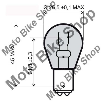 MBS Bec stop 12V-21/5W BAY15D, culoare rosie, Cod Produs: 246510375RM foto