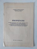Document PCR Maramures 1987 Propuneri Conferinta Extraordinara Partidul Comunist Roman, colectie comunism Baia Mare, istorie politica RSR propaganda