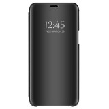 HUSA COMPATIBILA CU SAMSUNG GALAXY A32 5G , OGLINDA FLIP MIRROR STAND, NEGRU, ALC MOBILE