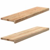 Cumpara ieftin Trepte scari 2 buc Stejar masiv netratat 100x30x2 cm