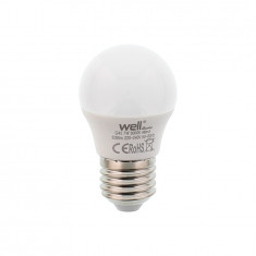 Bec LED G45 E27 7W 230V lumina calda Basic, Well